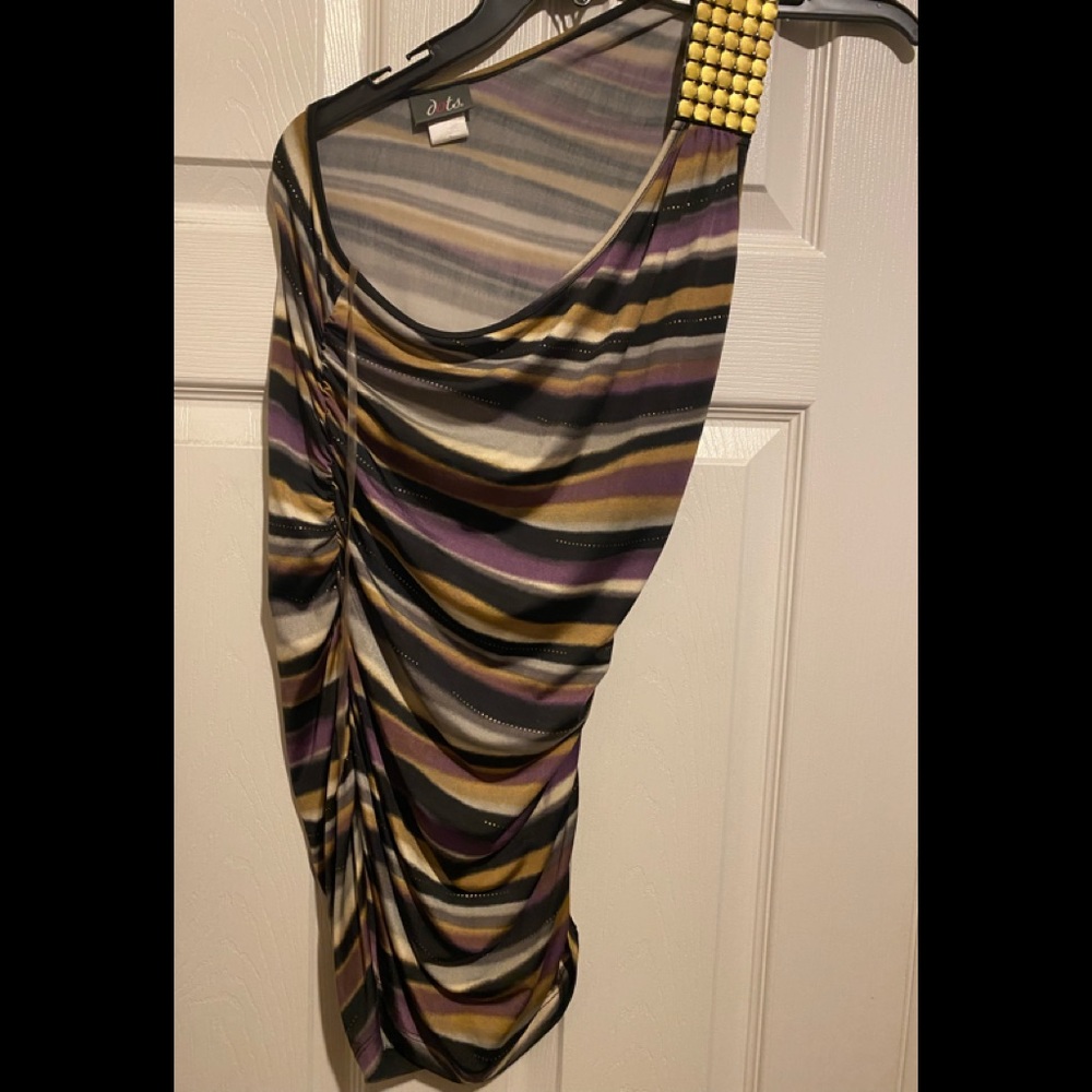 Dots single shoulder dress size small.